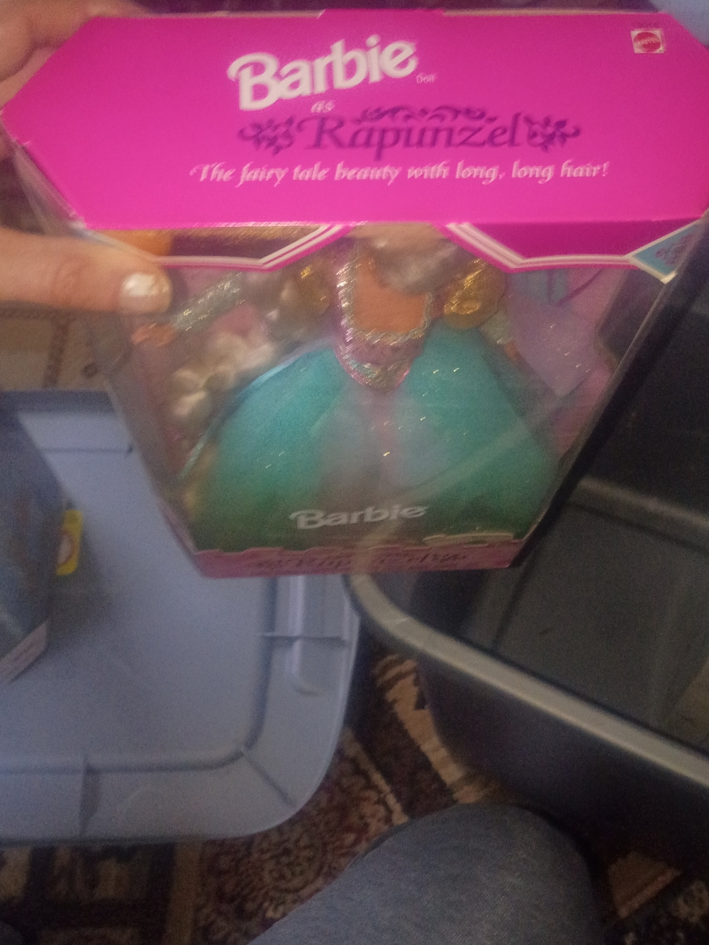 Barbie Rapunzel Glitter Ball Gown Doll - Pink & Mint - Picture 3 of 4